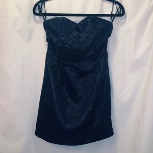 UO Kimchi Blue Blue Shimmer Strapless Dress :: 0